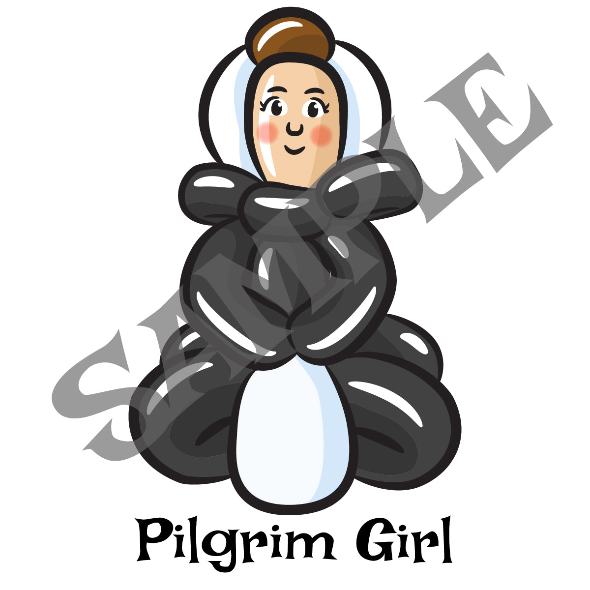 pilgrim girl clip art