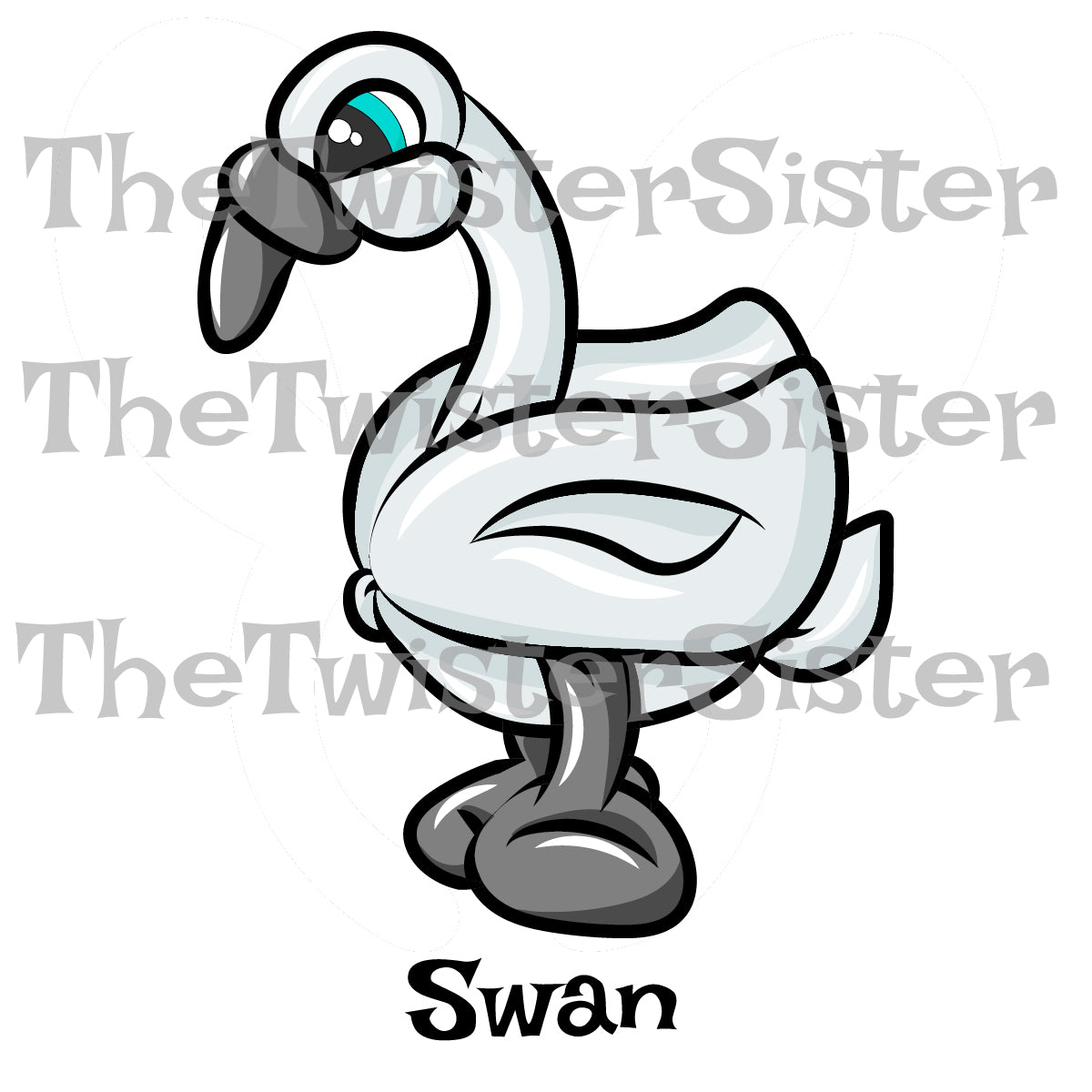 sister black and white clipart bird