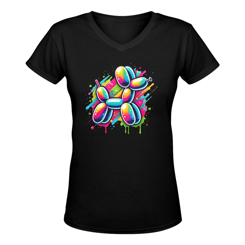 Paint Splash Women's Deep V-neck T-shirt