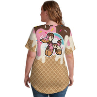 Drip Dog Women's Ice Silk V-Neck Tops