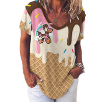 Drip Dog Women's Ice Silk V-Neck Tops